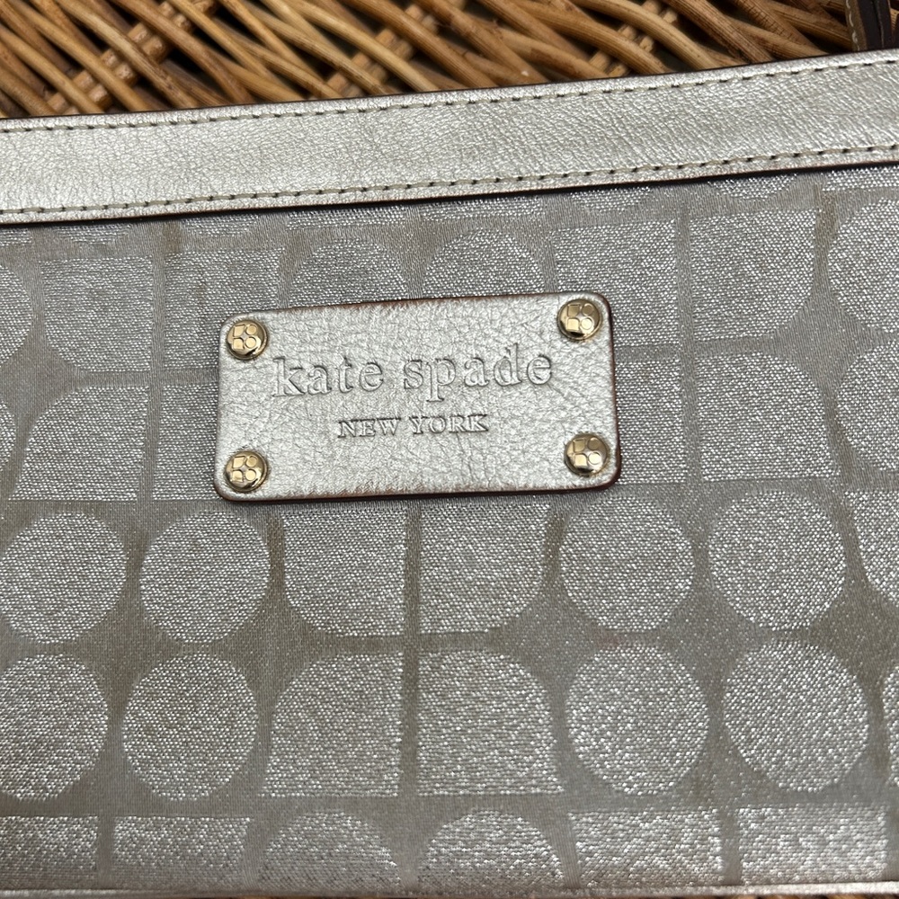 Kate Spade Silver Wristlet Clutch - Picture 2 of 5